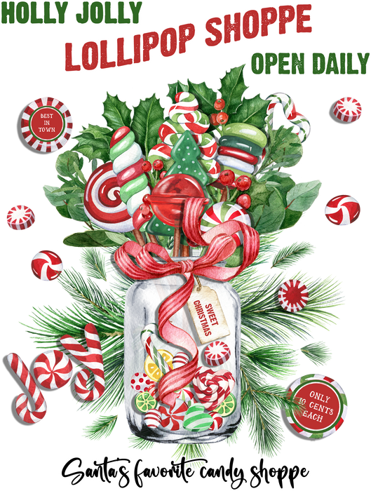 Christmas Holly Jolly Lollipop