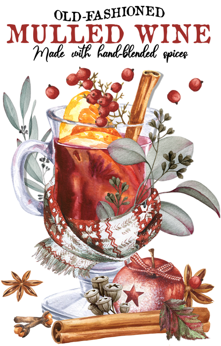 Christmas Old Fashion Muled Wine  Terry Towel