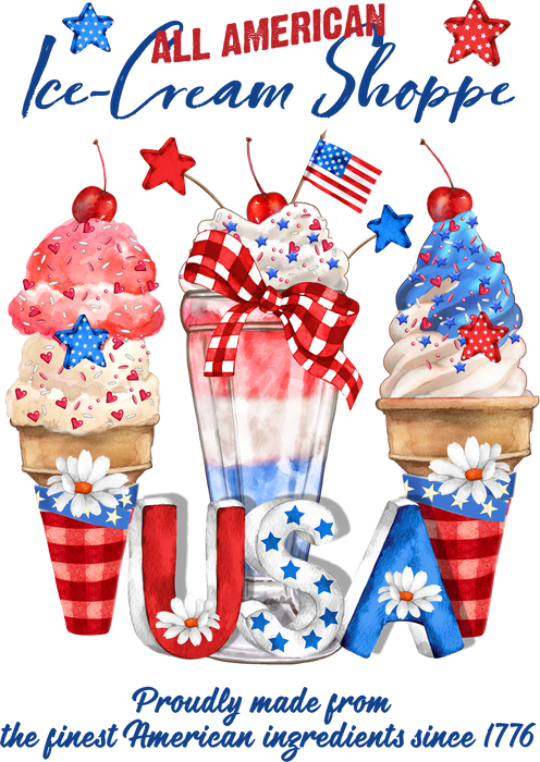 All American Ice Cream Patriotic USA