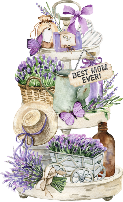 Mom Mother Best Ever Garden Lavender