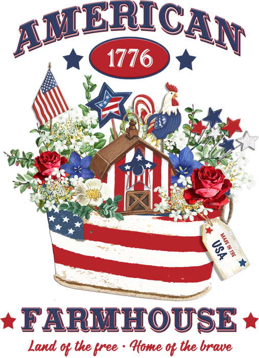 American Patriotic Farmhouse Flowers