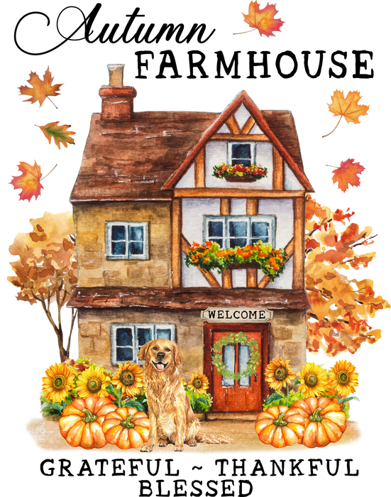 Autumn Fall Farmhouse Grateful Blessed