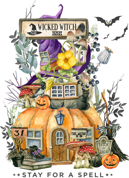 Halloween Wicked witch Pumpkin House