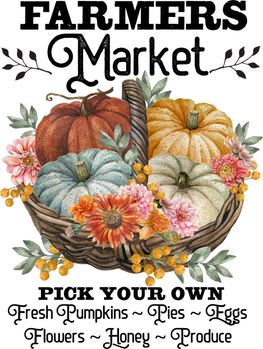 Autumn Fall Farmers Market Pumpins