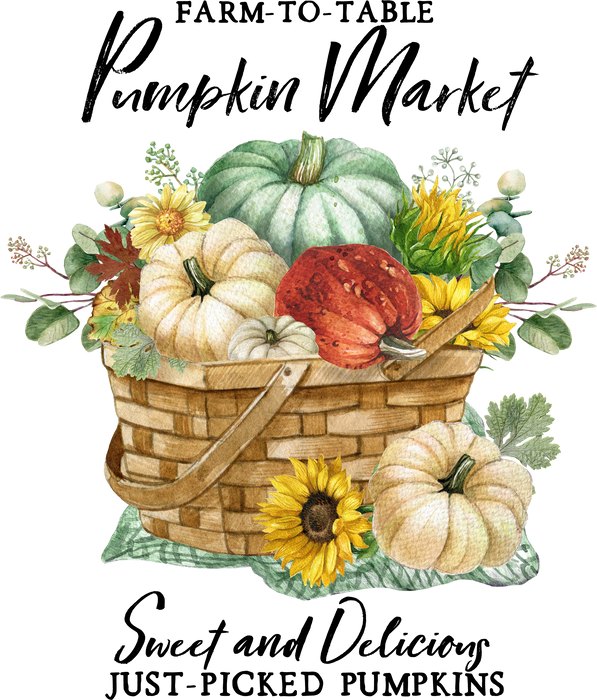 Autumn Fall Pumpkin Market Baskets
