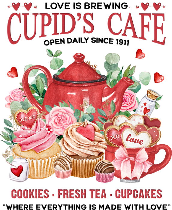 Valentine Cupid's Cafe Cupcakes