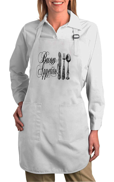 Buon Appetito Silverware Cotton Apron