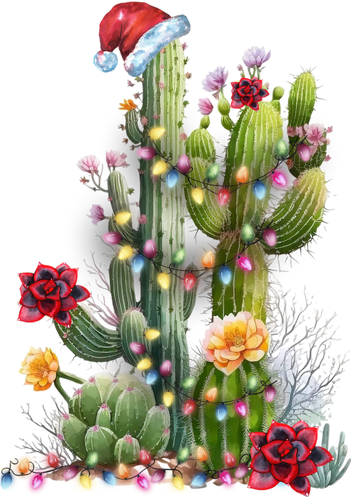 Christmas Saguaro Cactus Western
