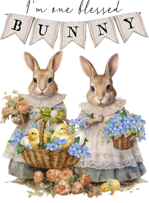 Easter Victorian One Bless Bunny