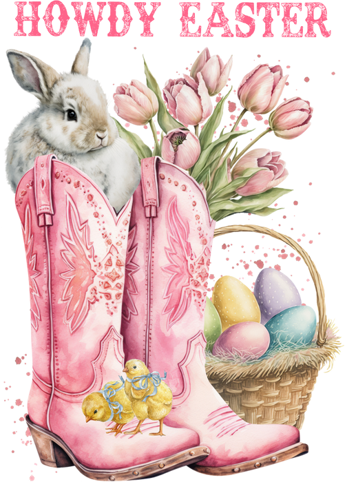 Howdy Easter Cowboy Boots Western