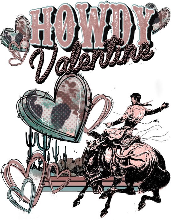 Howdy Valentine Western Cowboy