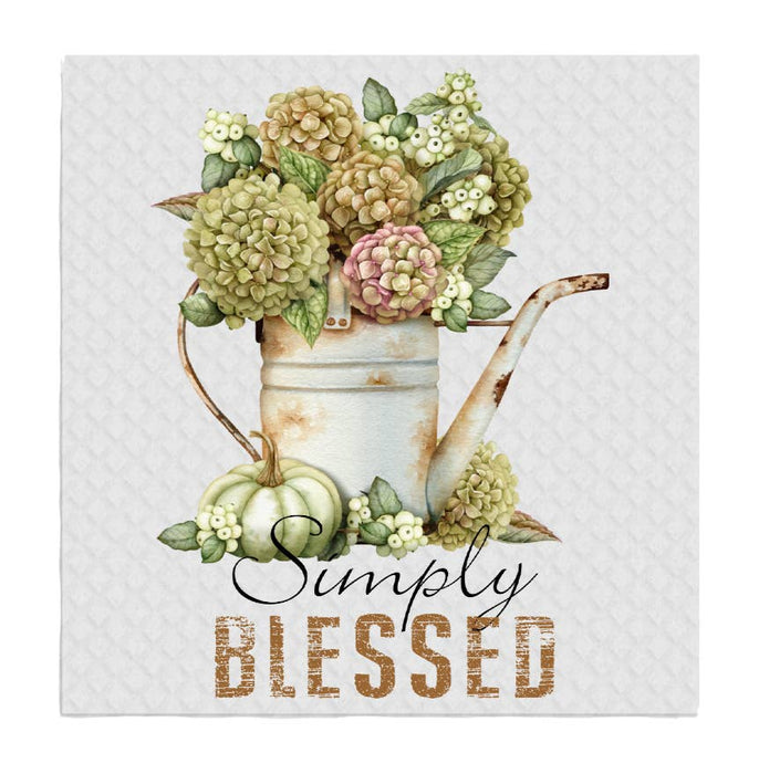 Fall Autumn Simply Blessed SWEDISH DISH CLOTH