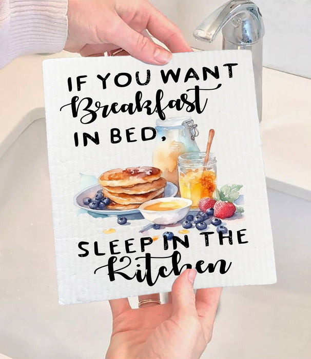 Breakfast In bed Sleep in Kitchen SWEDISH DISH CLOTH