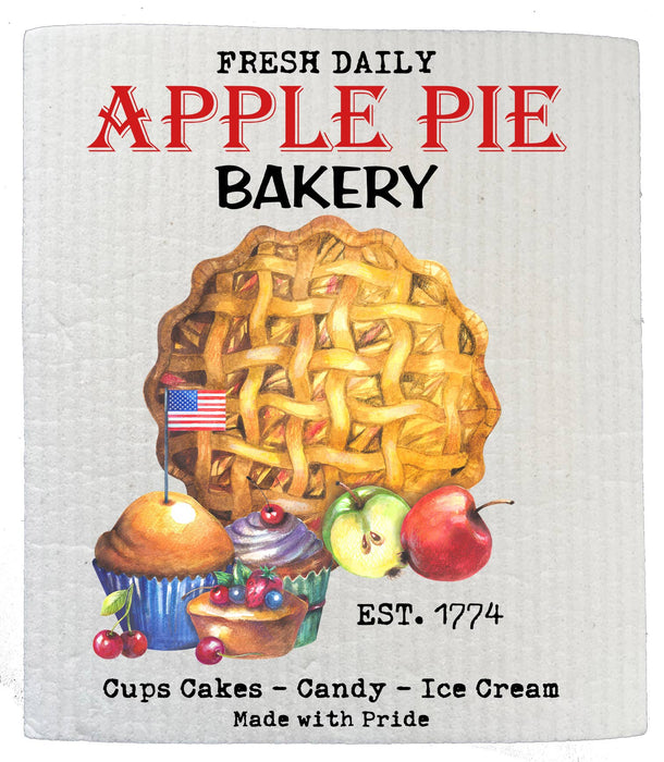 Patriotic Apple Pie Bakery SWEDISH DISH CLOTH