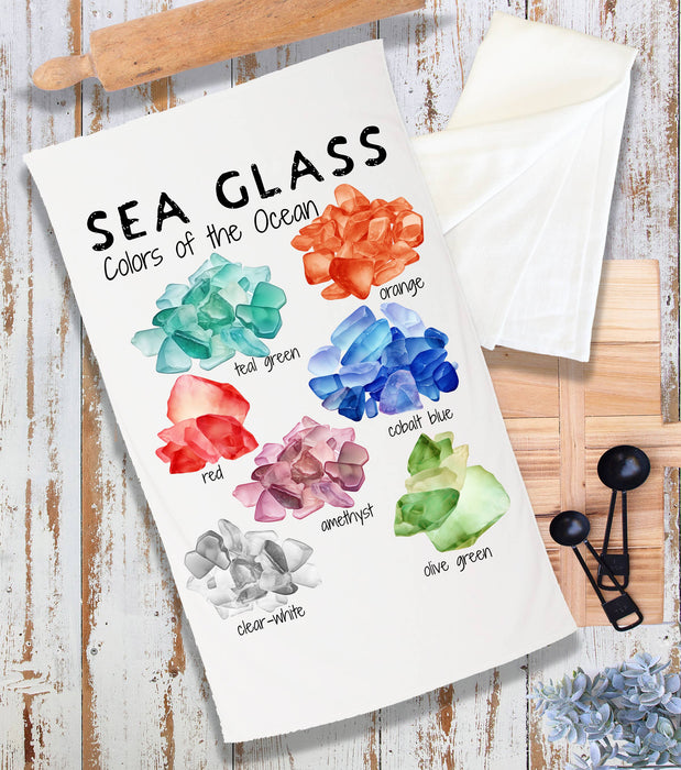 Coastal Beach Sea Glass Ocean Terry Cloth Towel
