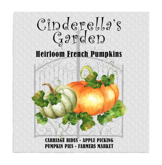 Cinderella Garden Pumpkin Patch SWEDISH DISH CLOTH