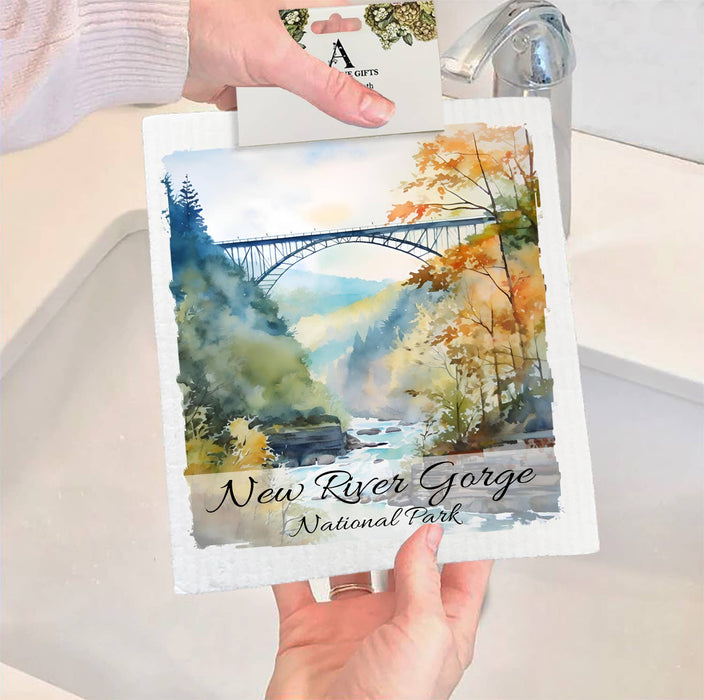 New River Gorge National Park WV SWEDISH DISH CLOTH