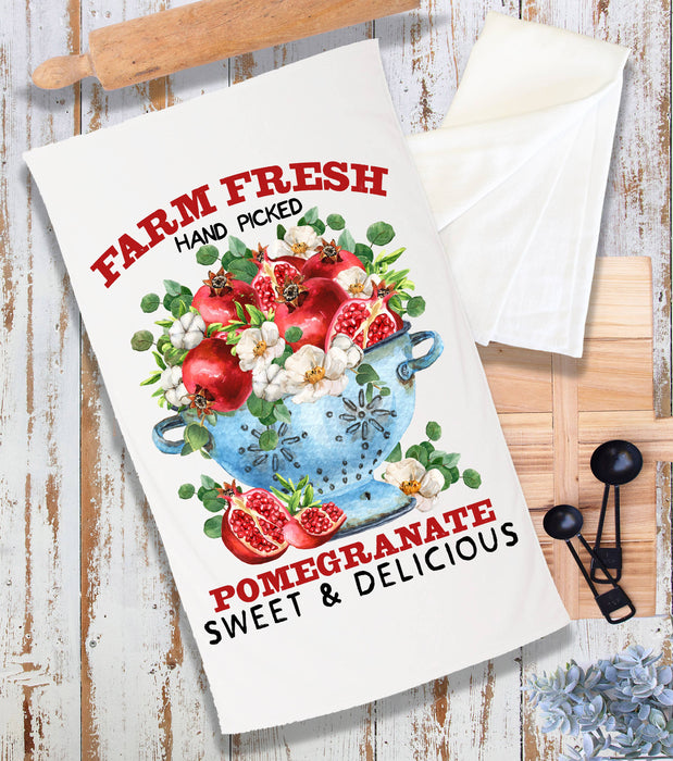 Country Farm Fresh Pomegranate Terry Cloth Towel
