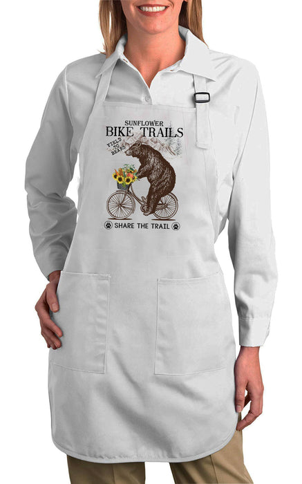 Share the Trail Black Bear Bicycle Cotton Apron
