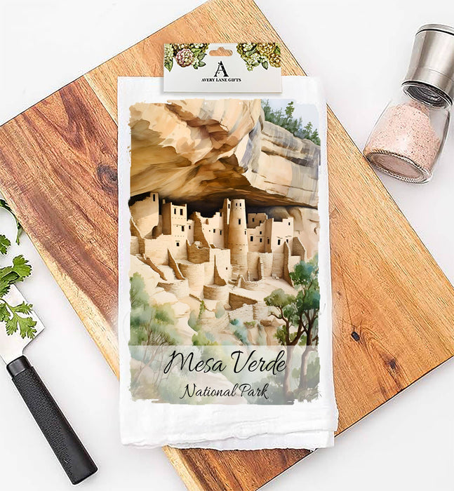 Mesa Verde National Park Colorado Flour Sack Tea Towel
