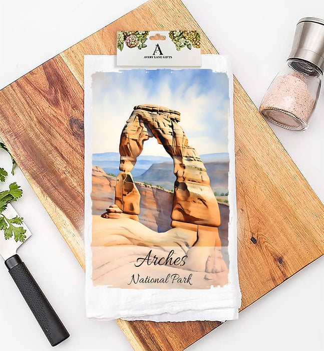 Arches National Park Utah Flour Sack Tea Towel