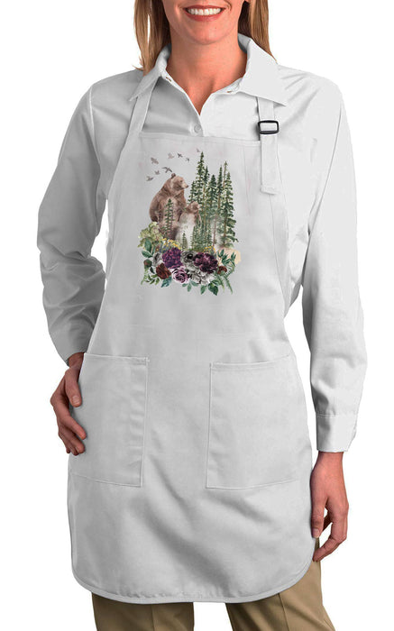 Bear Forest Mountains Wildlife Cotton Apron