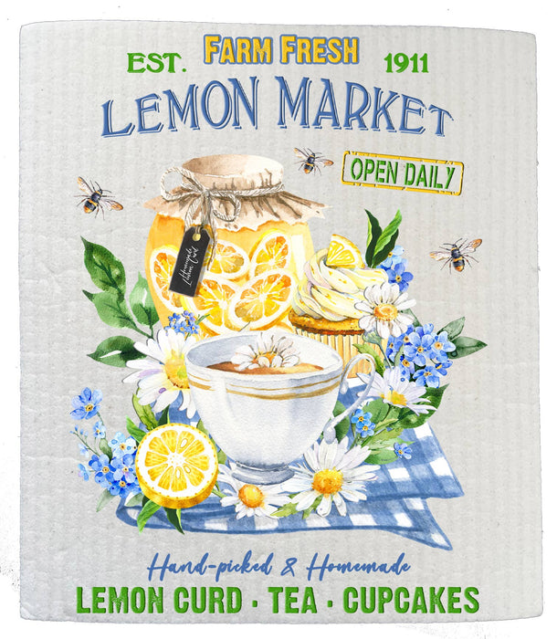 Farm Fresh Lemon Market Tea SWEDISH DISH CLOTHS