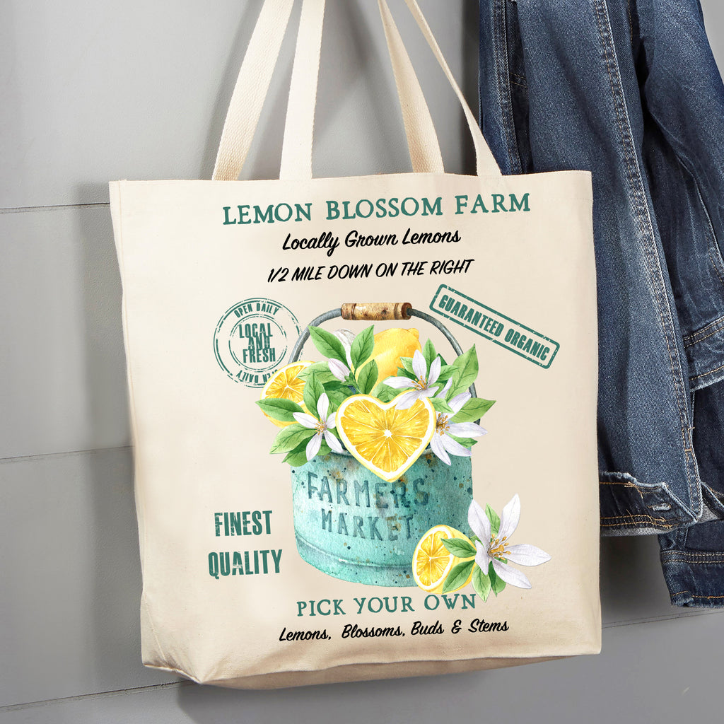 Cotton Canvas Tote Perfect for Farmers Carry All Bag