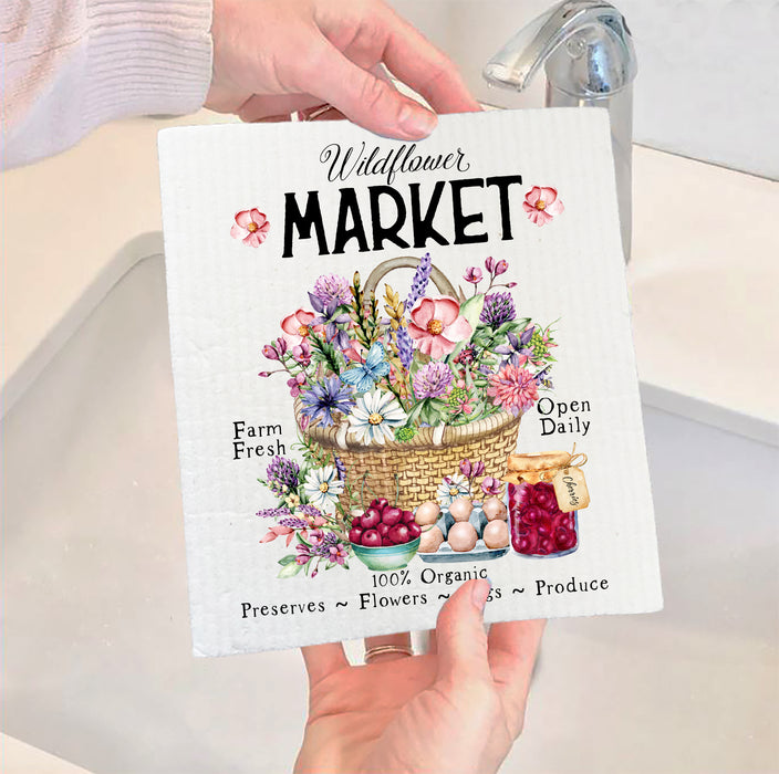 Wildflower Country Market Farm Fresh Swedish Dish Cloth