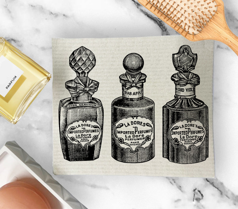 Bath & Body Vintage Victorian French Perfume Bottles SWEDISH BODY CLOTH