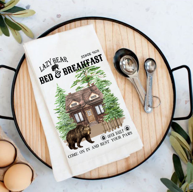 Lazy Bear Bed & Breakfast  Cotton Tea Towels