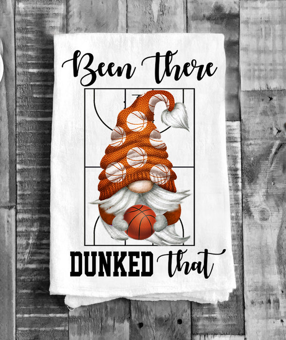 Gnome Basketball Been There Dunked That Flour Sack Tea Towel