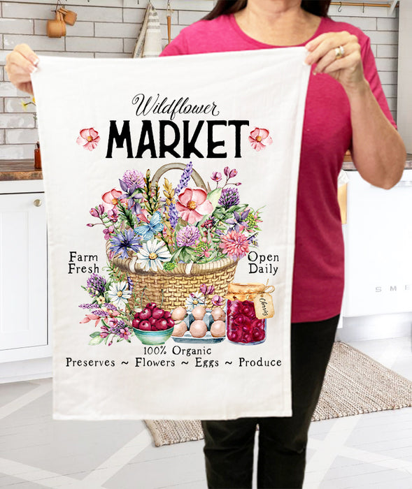 Wildflower Country Market Farm Fresh Cotton  Terry Cloth Towels