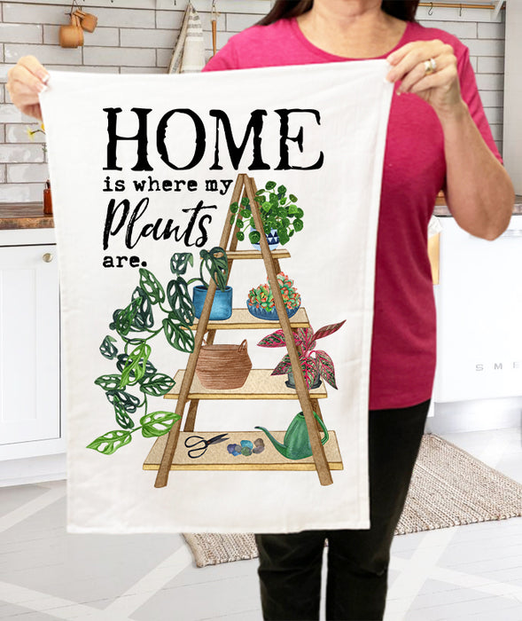 Home is where my Plants are House Plants Cotton  Terry Cloth Towels