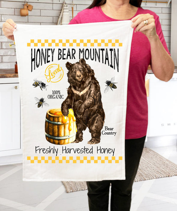Honey Black Bear Mountain Cotton Terry Cloth Towels