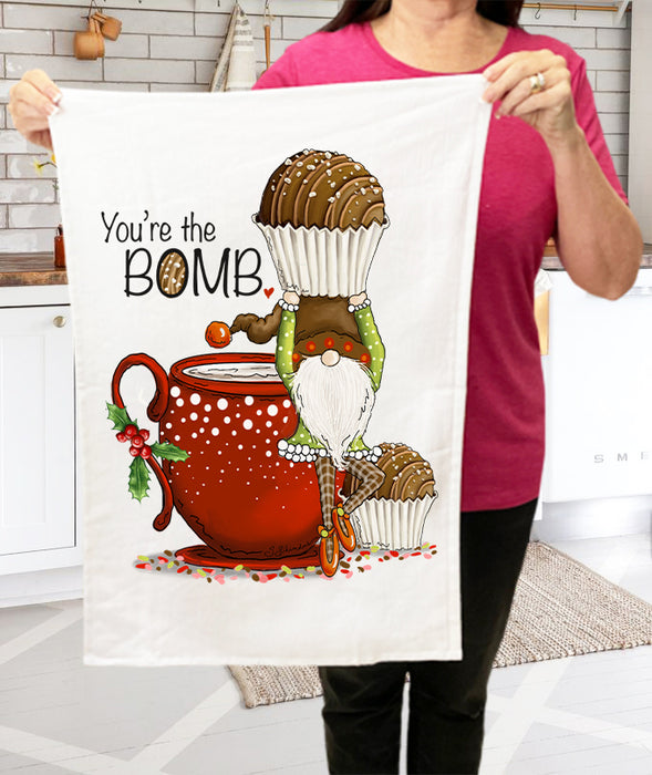 Christmas Chocolate Bomb Cotton Terry Cloth Towels