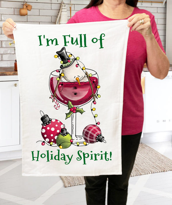 Christmas Full of Holiday Cheer Cotton Terry Cloth Towels