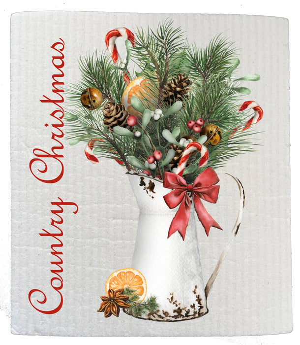 Rustic Country Christmas SWEDISH DISH CLOTH