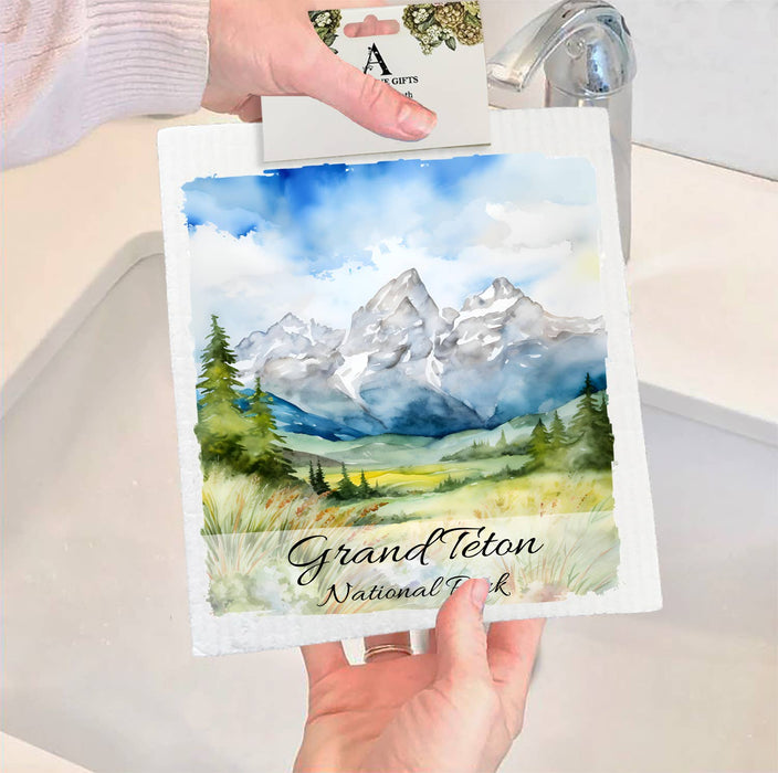 Grand Teton National Park Wyoming SWEDISH DISH CLOTH