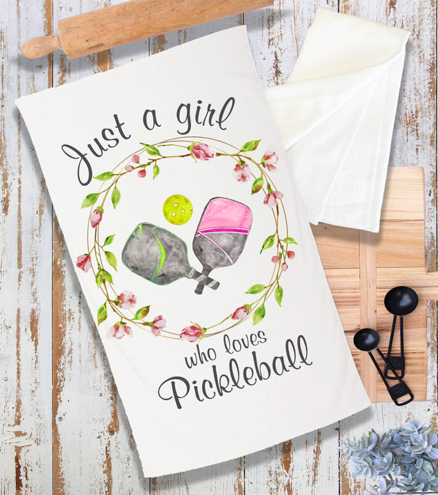 Just a Girl Who Loves Pickleball Terry Cloth Towel