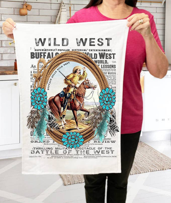 Wild West Buffalo Bill Western  Kitchen Terry Cloth Towel