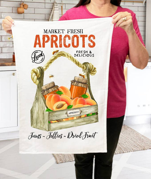 Country Farm Apricot Fruit Kitchen Terry Cloth Towels