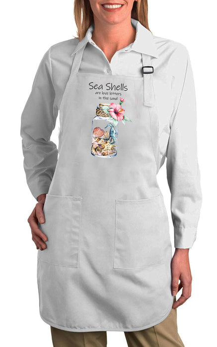 Sea Shells are a Love Letter Cotton Apron
