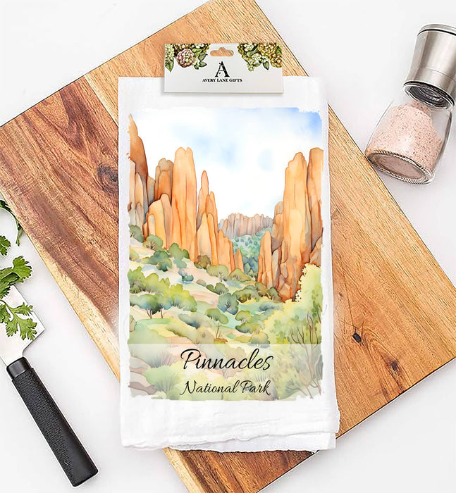 Pinnacles National Park California  Flour Sack Tea Towel