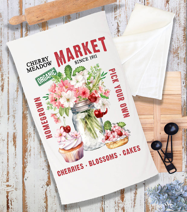 Cherry Meadow Market Country Terry Cloth Towel