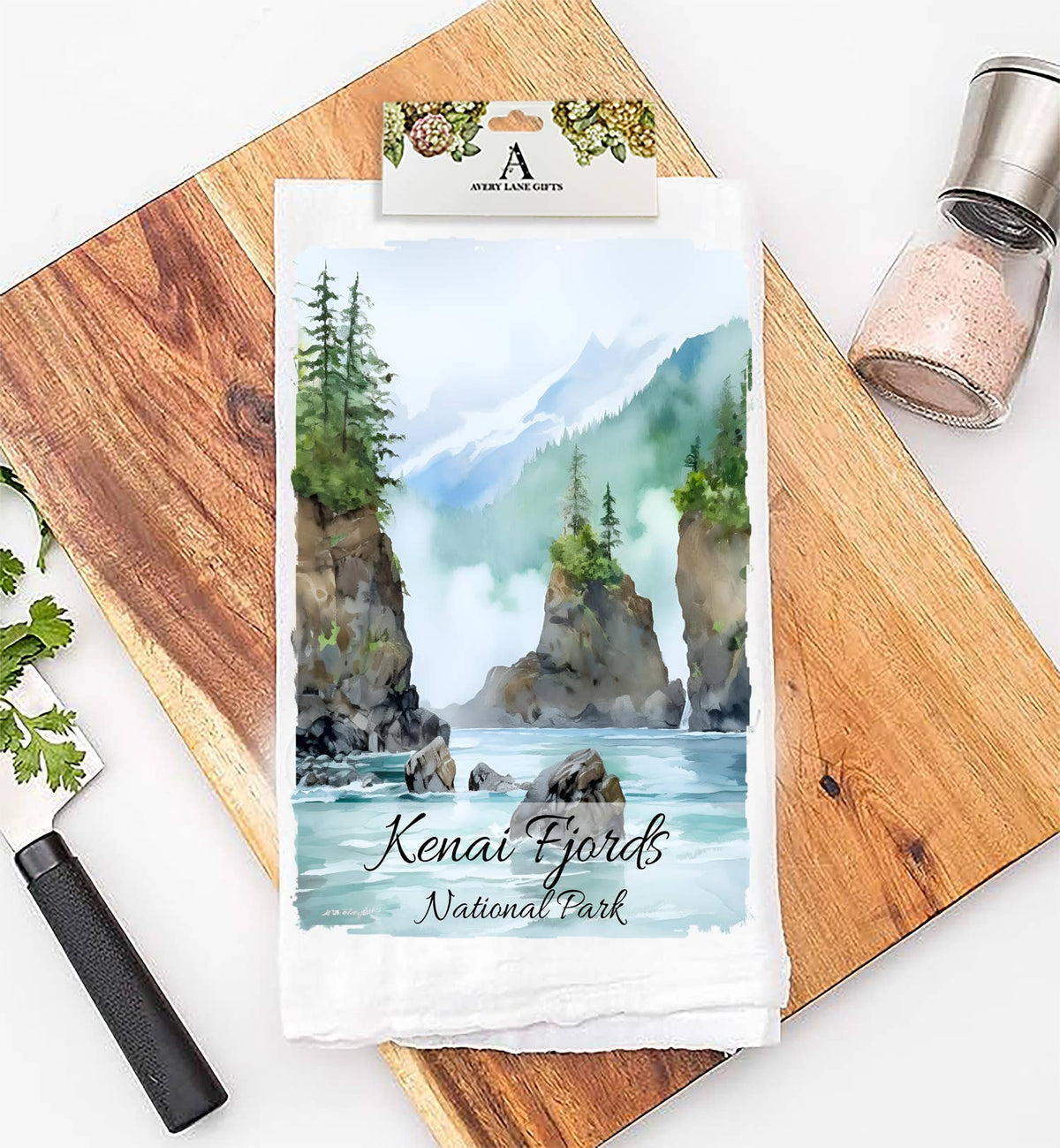 Kenai Fjords National Park Alaska Flour Sack Tea Towel — Avery Lane Gifts