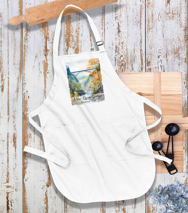 New River Gorge National Park WV Kitchen Cotton Apron