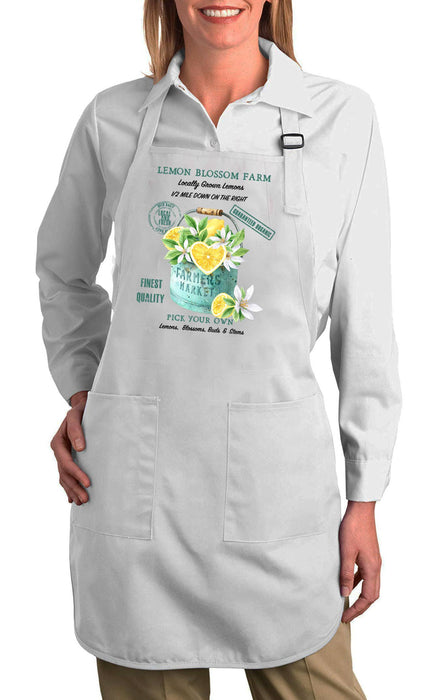 Farmers Market Lemon Blossoms Cotton Apron