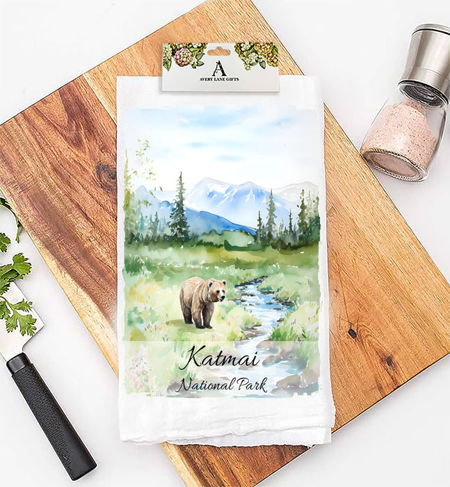 Katmai National Park Alaska  Flour Sack Tea Towel