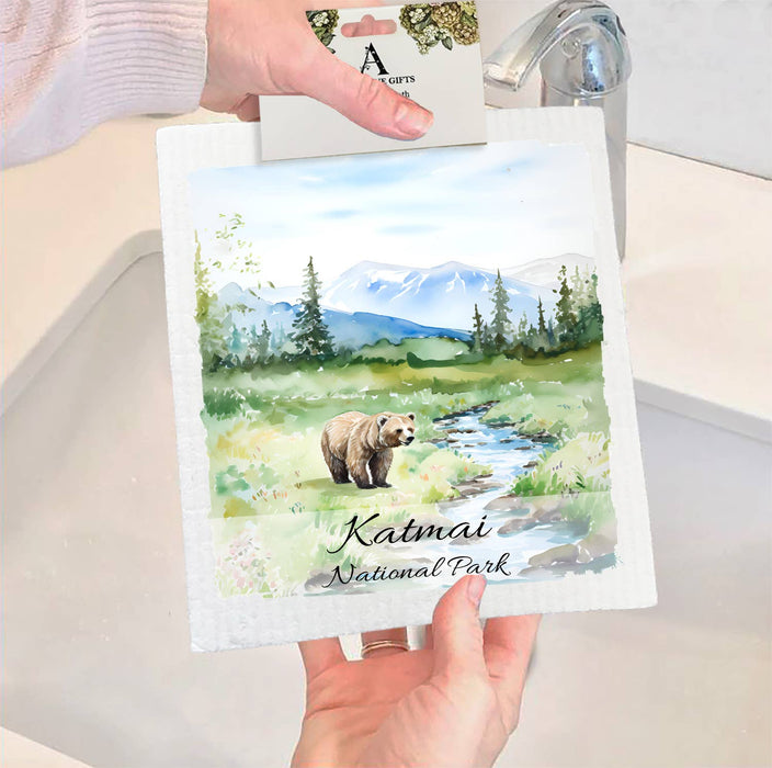 Katmai National Park Alaska  SWEDISH DISH CLOTH